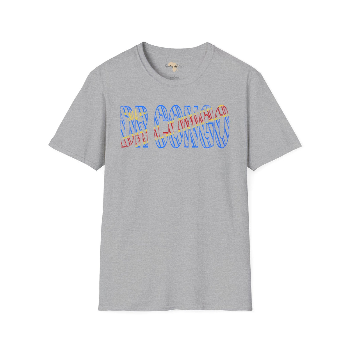 DR Congo text unisex softstyle tee Funky African