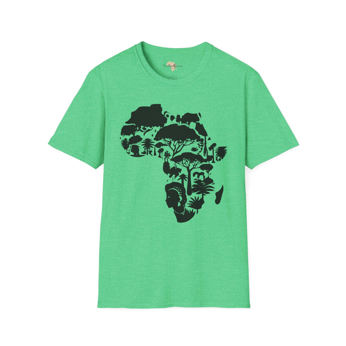 African map unisex softstyle tee Funky African