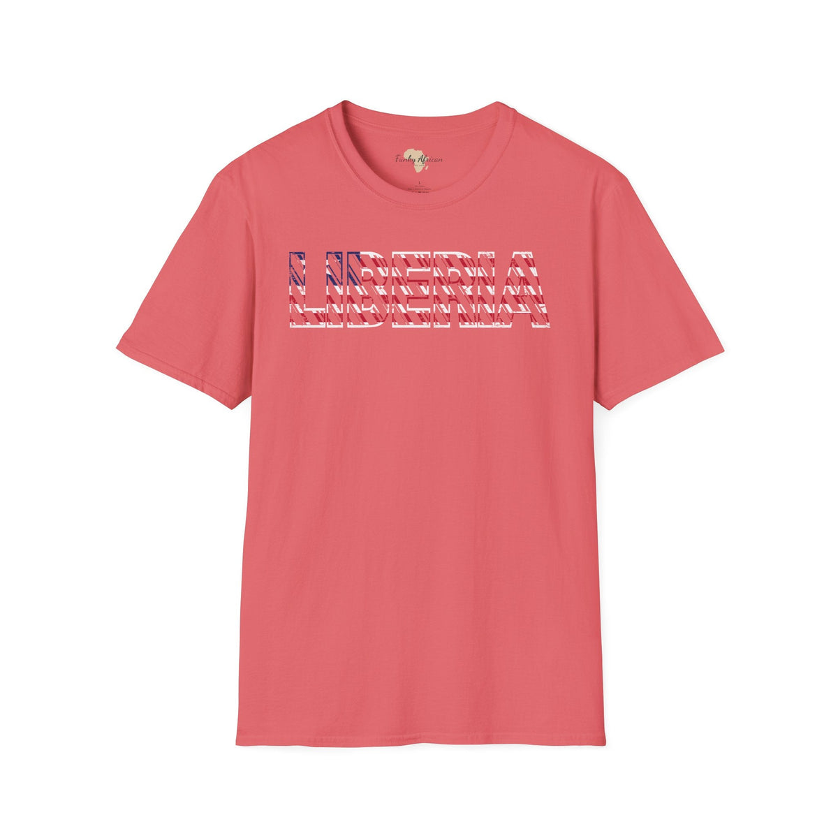 Liberia text unisex softstyle tee Funky African