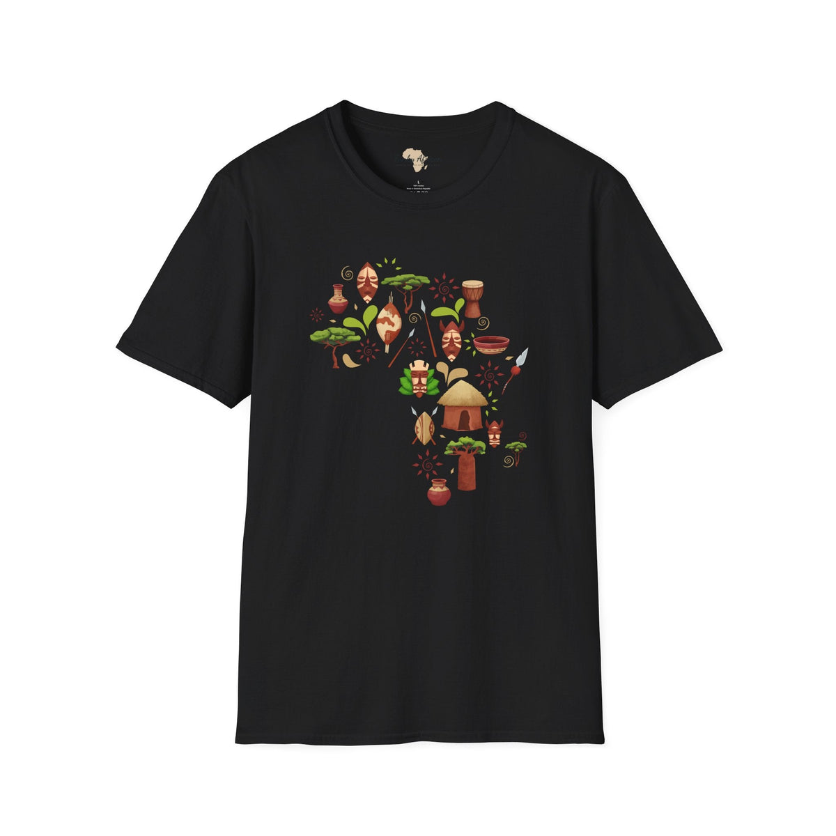 African map unisex softstyle tee Funky African
