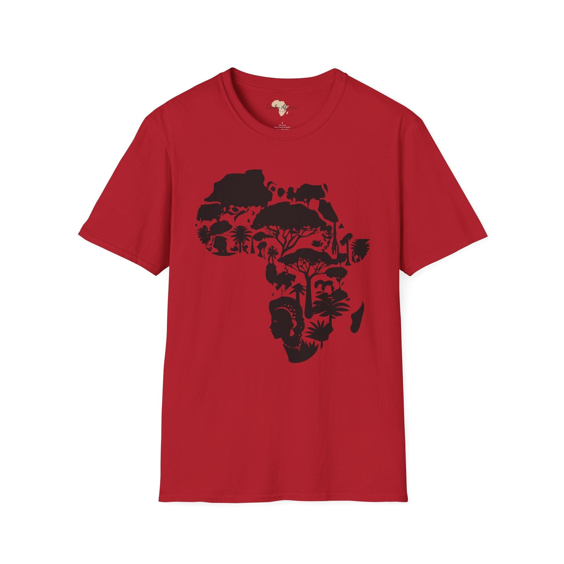 African map unisex softstyle tee Funky African