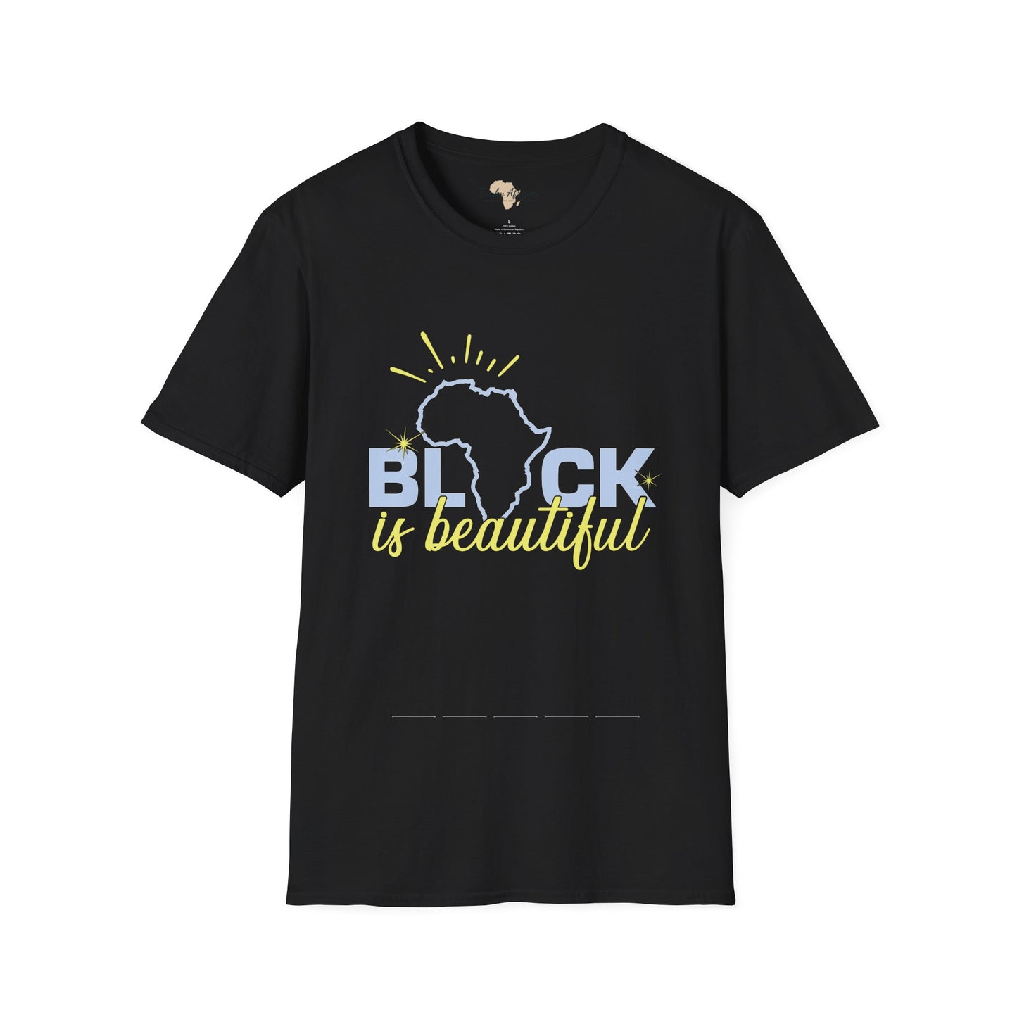 Black is beautiful unisex softstyle tee