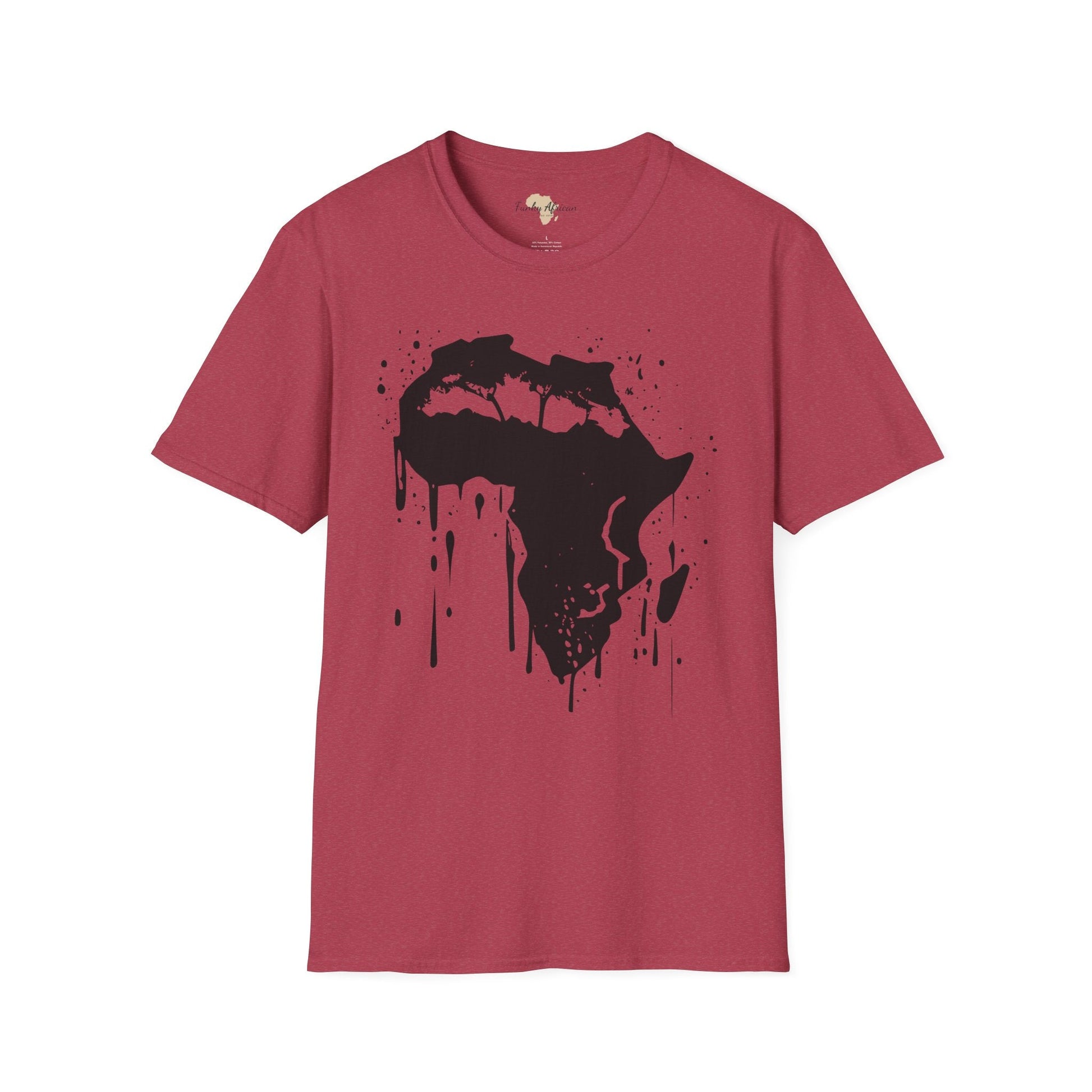 African map graffiti unisex softstyle tee Funky African