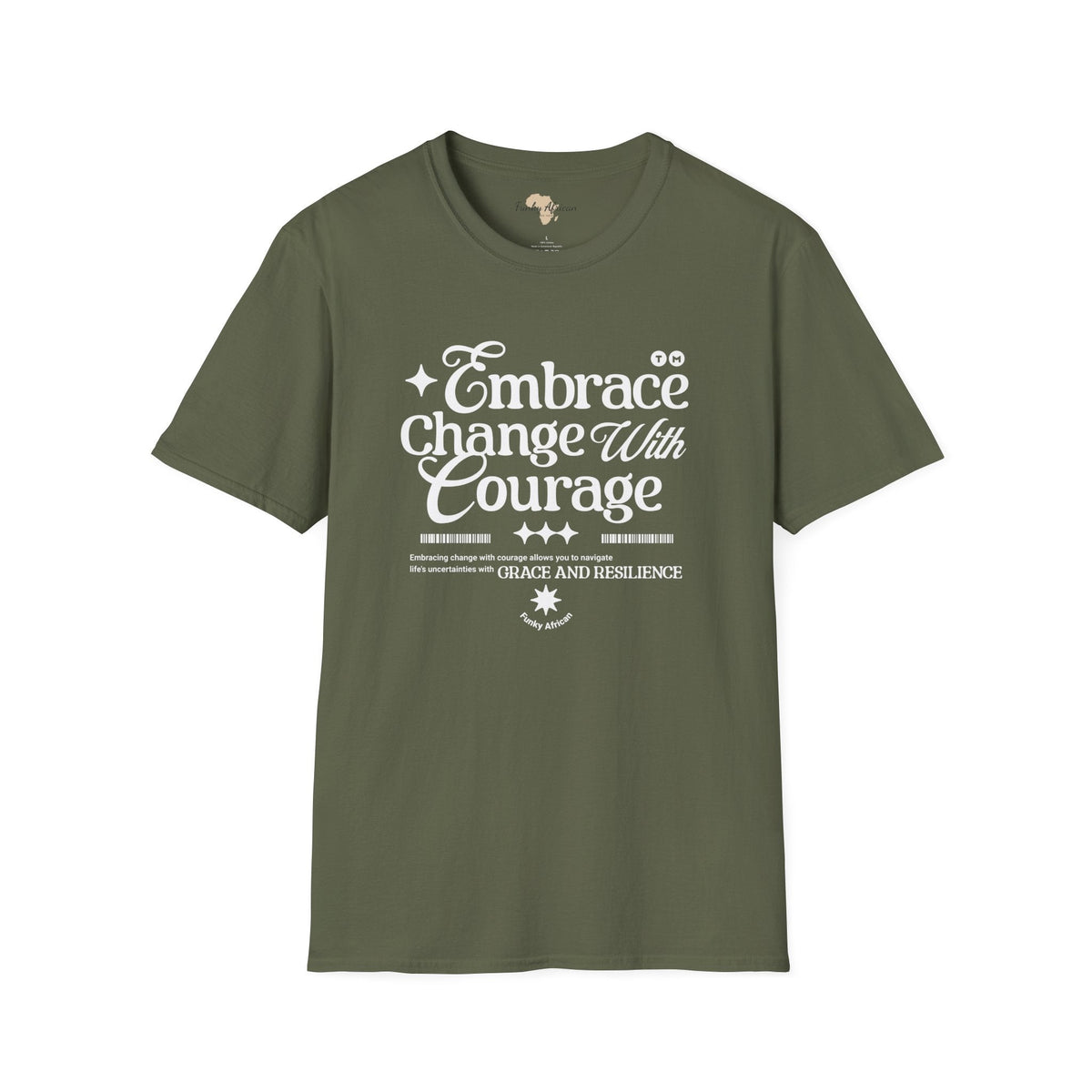 Embrace change unisex softstyle tee Funky African