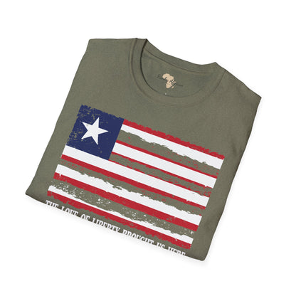 Liberia strip unisex softstyle tee