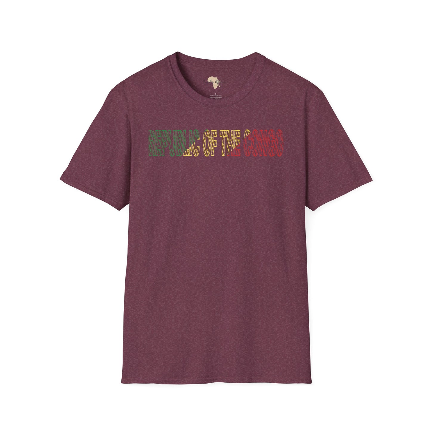 Republic of the Congo text unisex softstyle tee