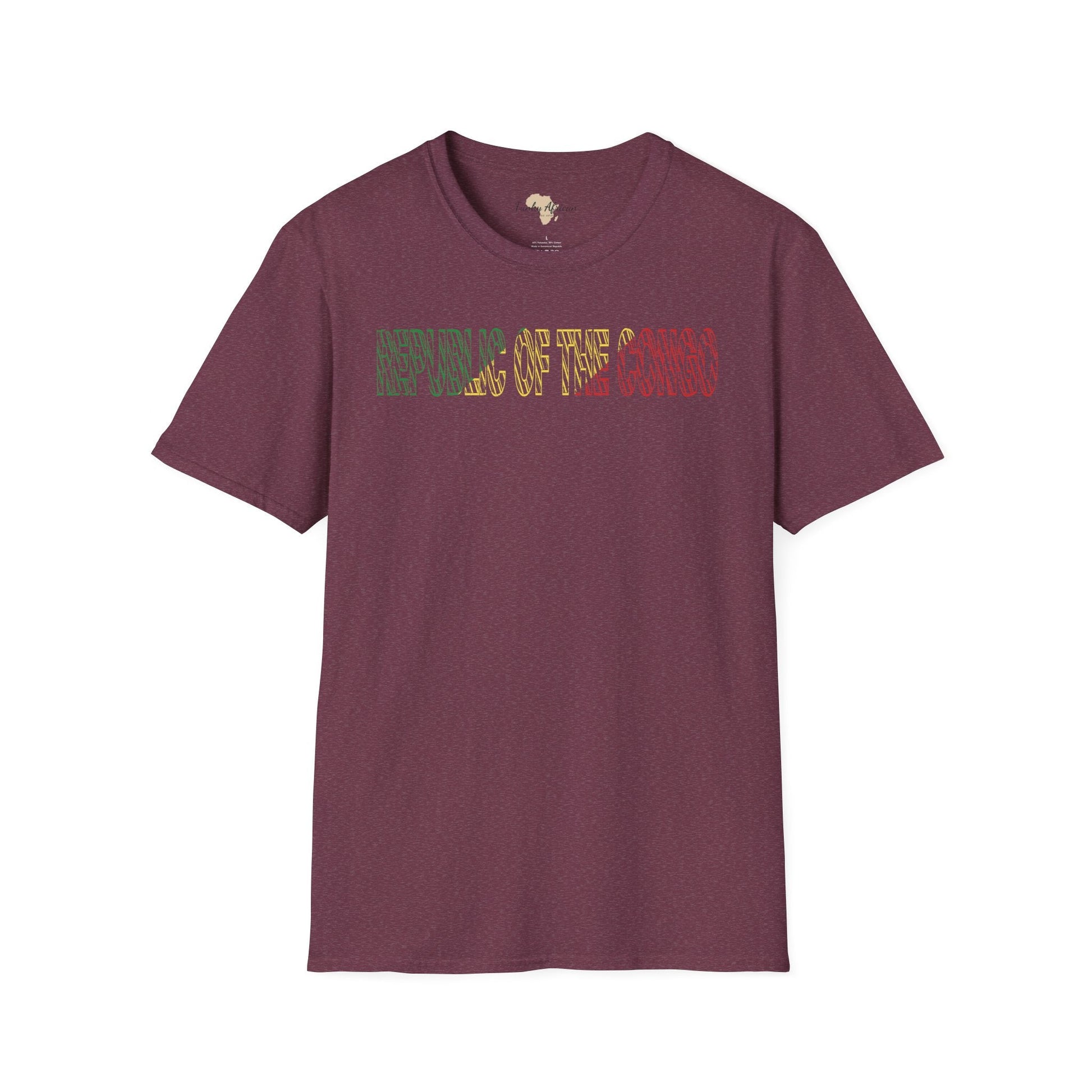 Republic of the Congo text unisex softstyle tee Funky African