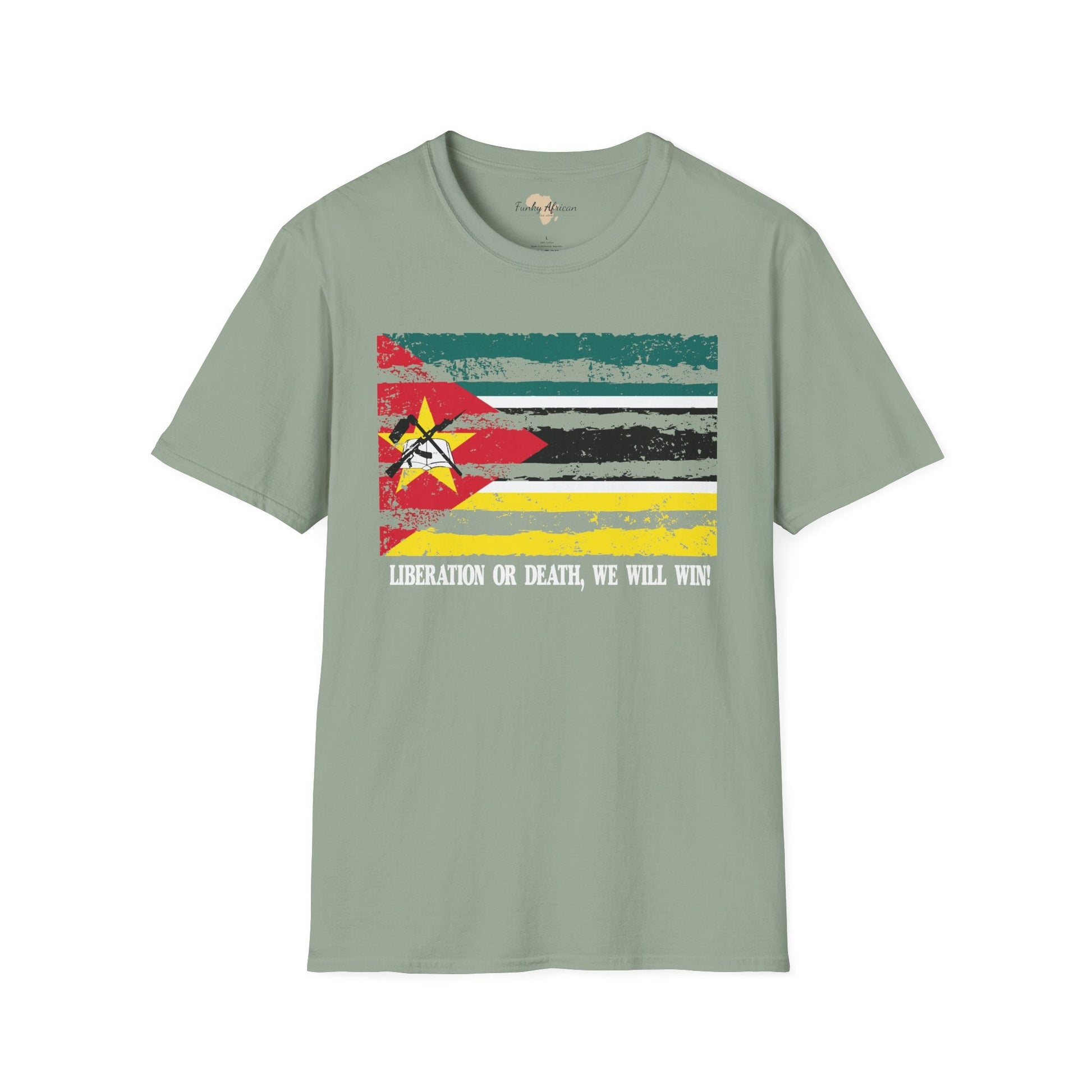 Mozambique strip unisex softstyle tee Funky African