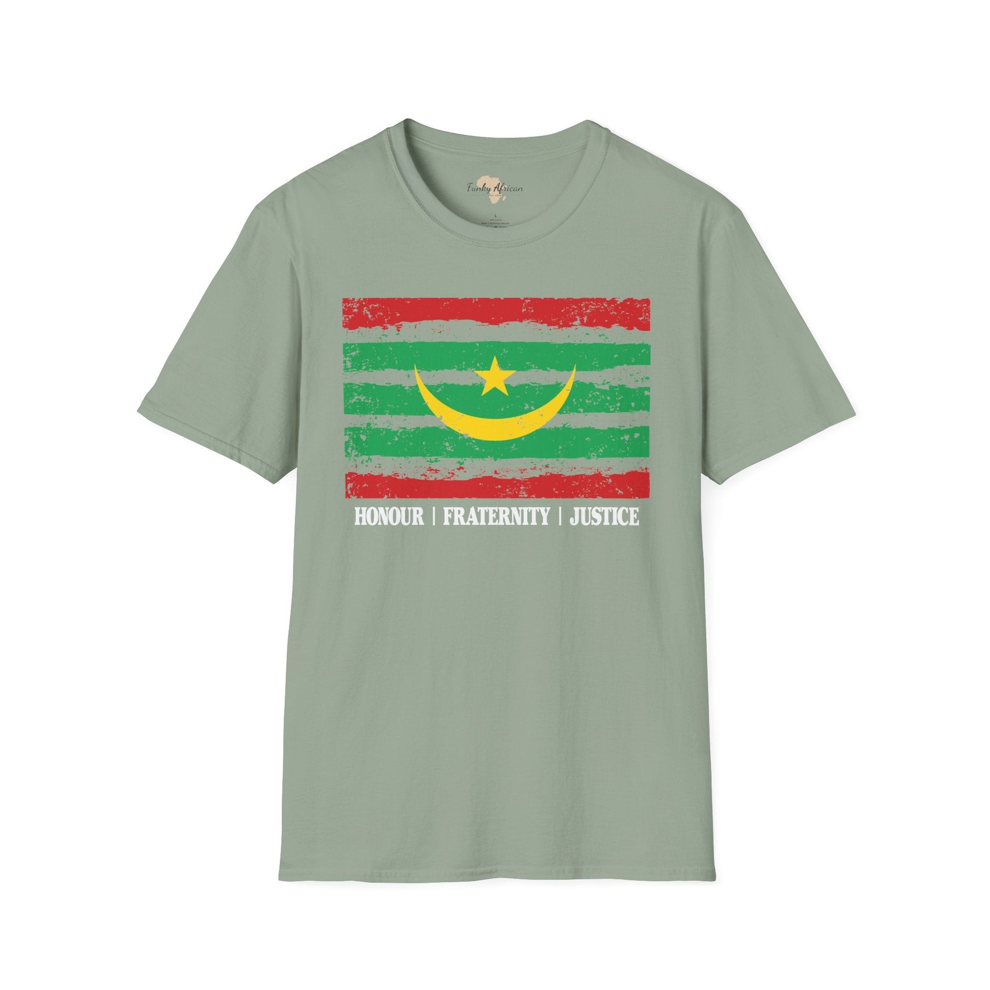 Mauritania strip unisex softstyle tee Funky African