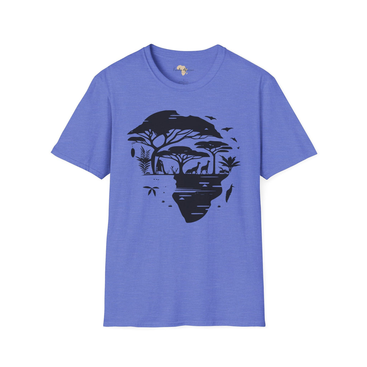 African map graffiti unisex softstyle tee Funky African