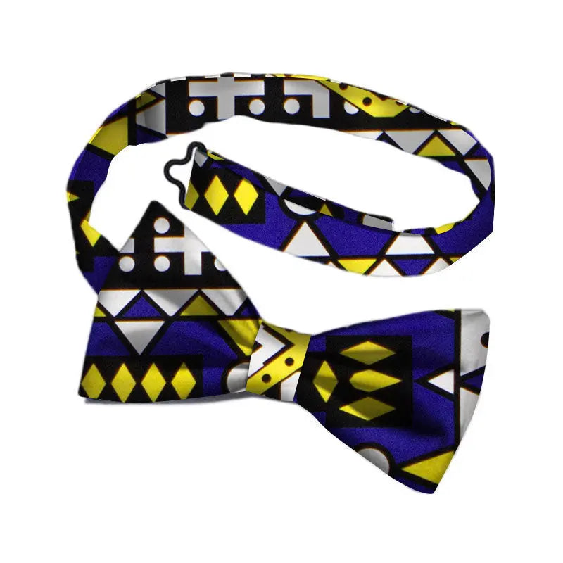 Men's Bohemian African Cotton Print Adjustable Bow Tie Funky African