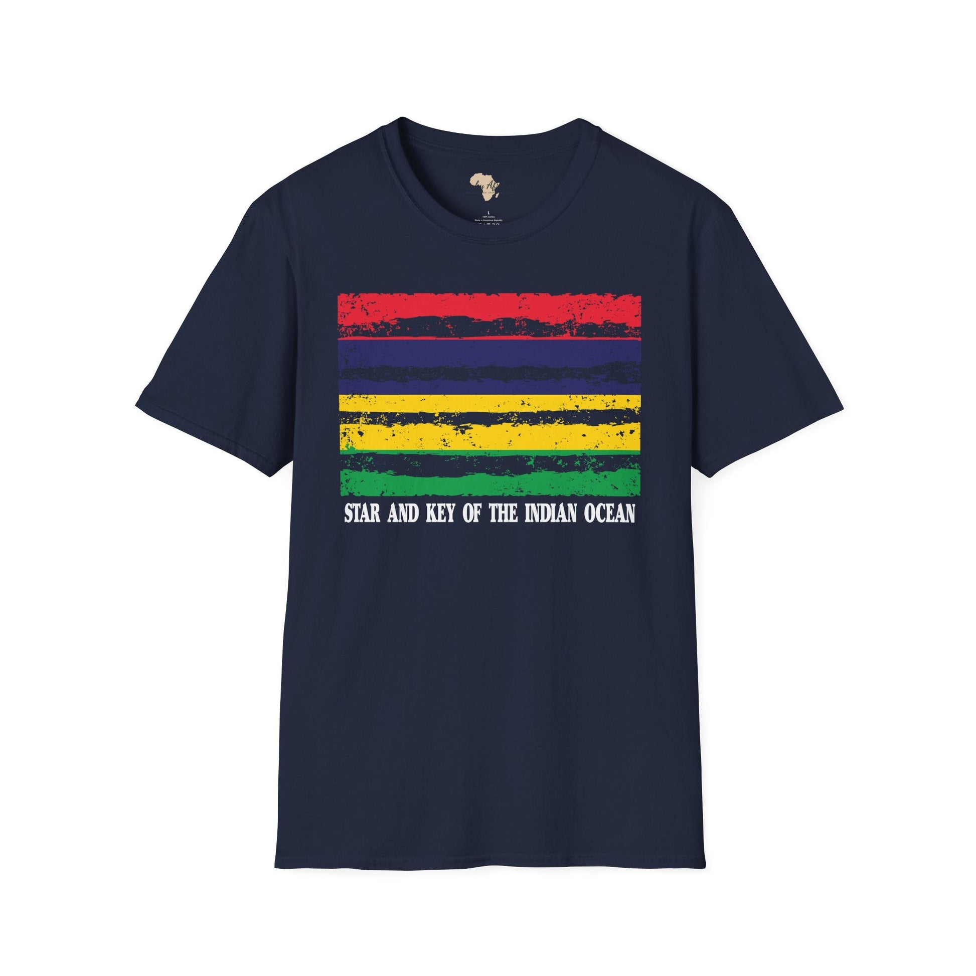 Mauritius strip unisex softstyle tee Funky African