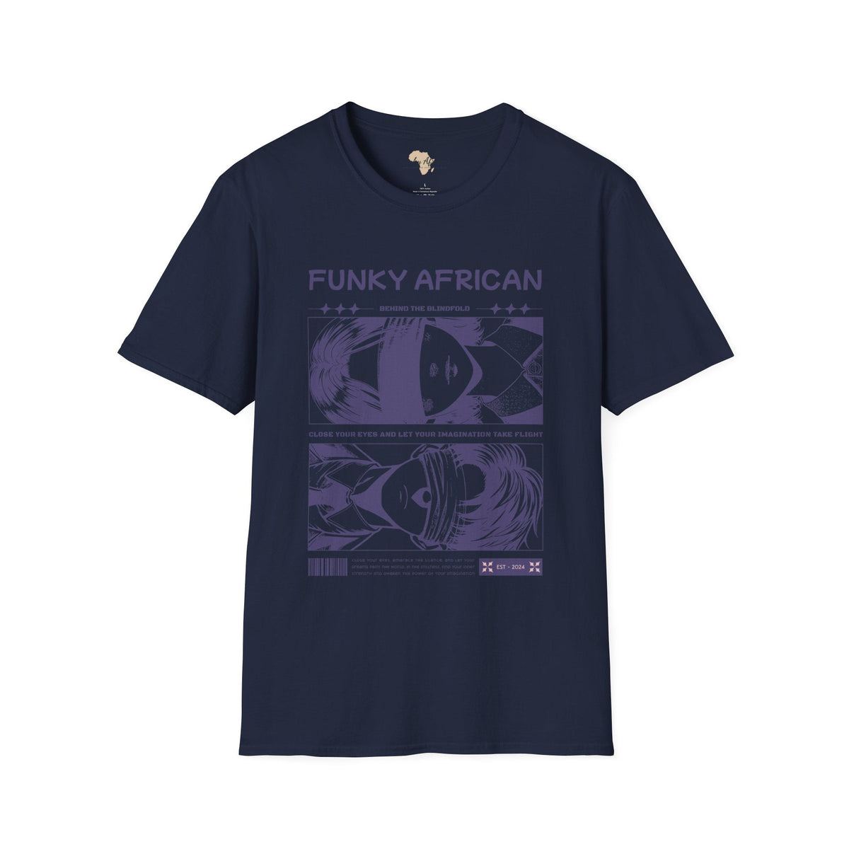 Behind the blindfold unisex softstyle tee Funky African