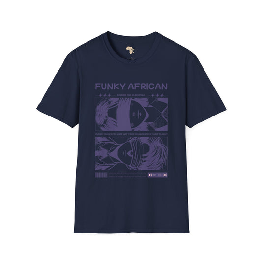 Behind the blindfold unisex softstyle tee Funky African