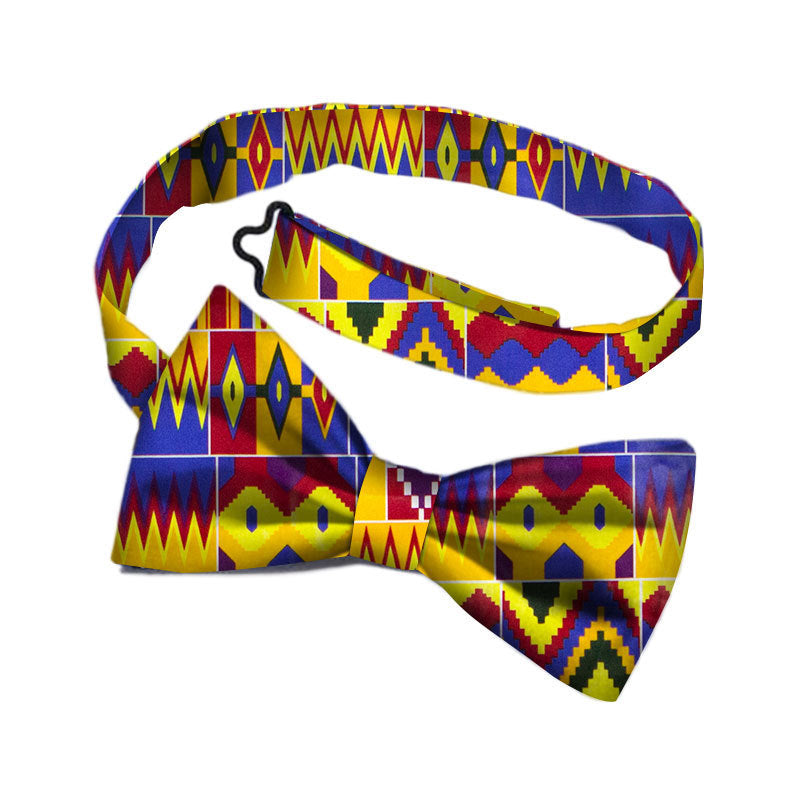 Men's Bohemian African Cotton Print Adjustable Bow Tie