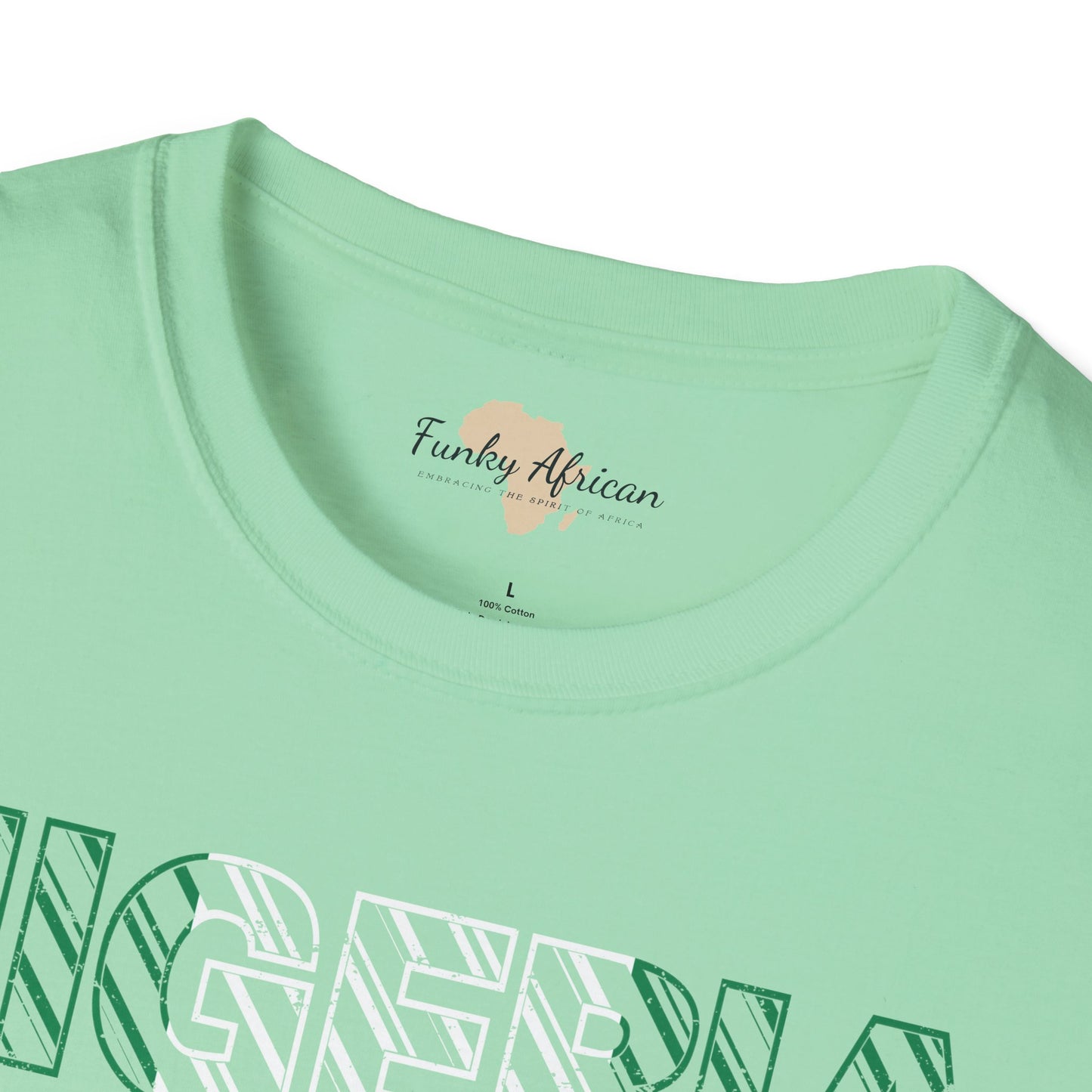 Nigeria text unisex softstyle tee