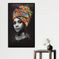 Turban African woman canvas painting Funky African