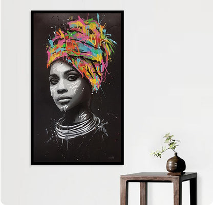 Turban African woman canvas painting