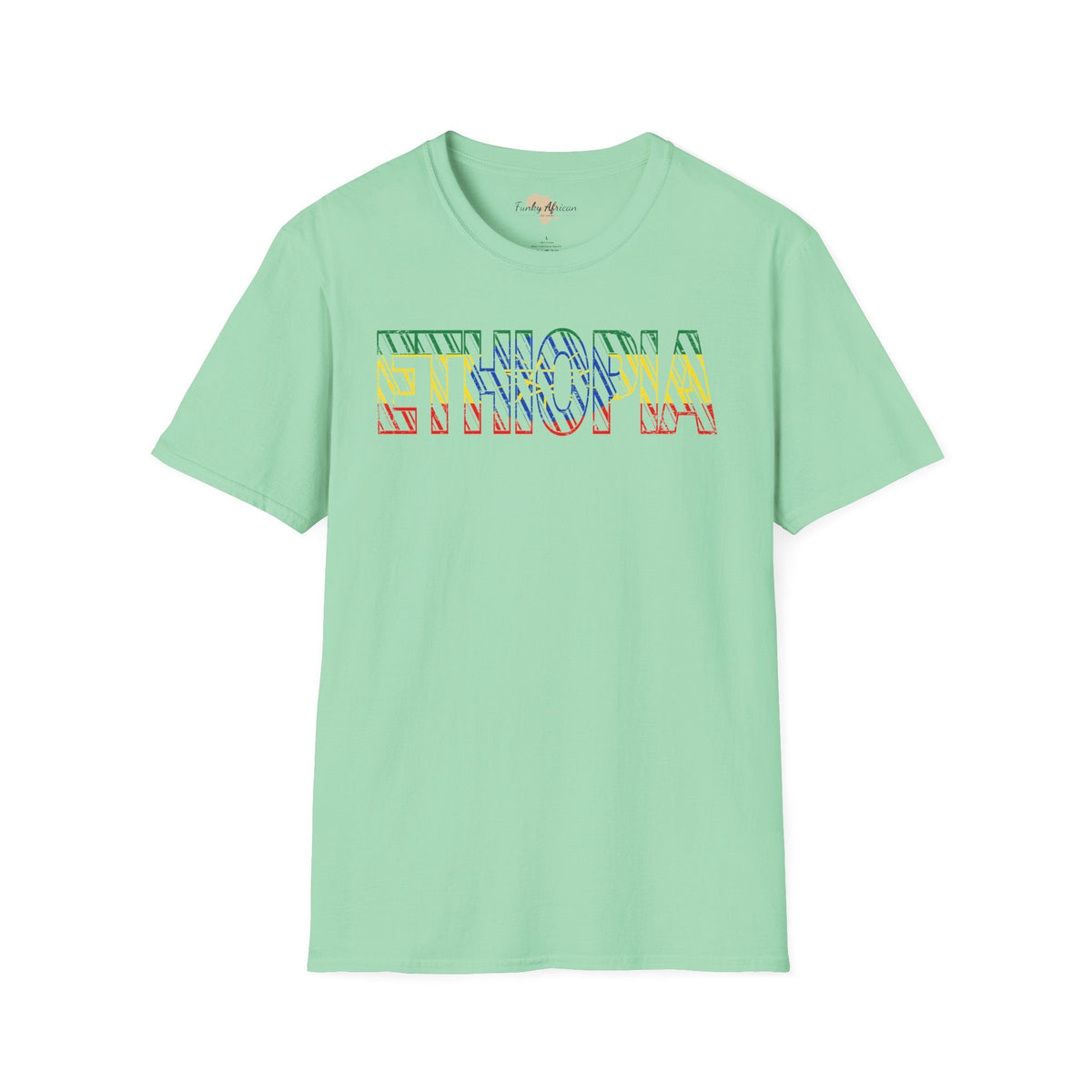 Ethiopia text unisex softstyle tee Funky African