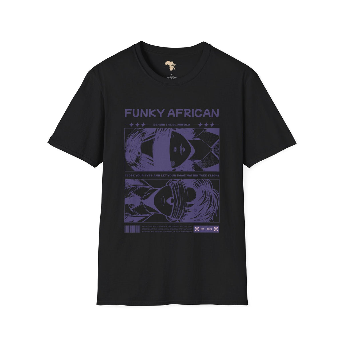 Behind the blindfold unisex softstyle tee Funky African