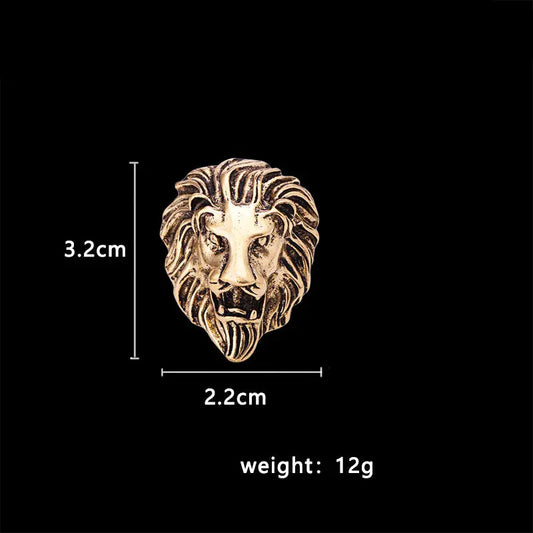 Vintage African Lion Brooch Men's Domineering King Of Grassland Funky African
