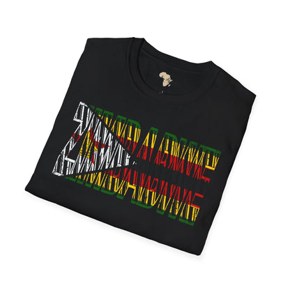 Zimbabwe text unisex softstyle tee