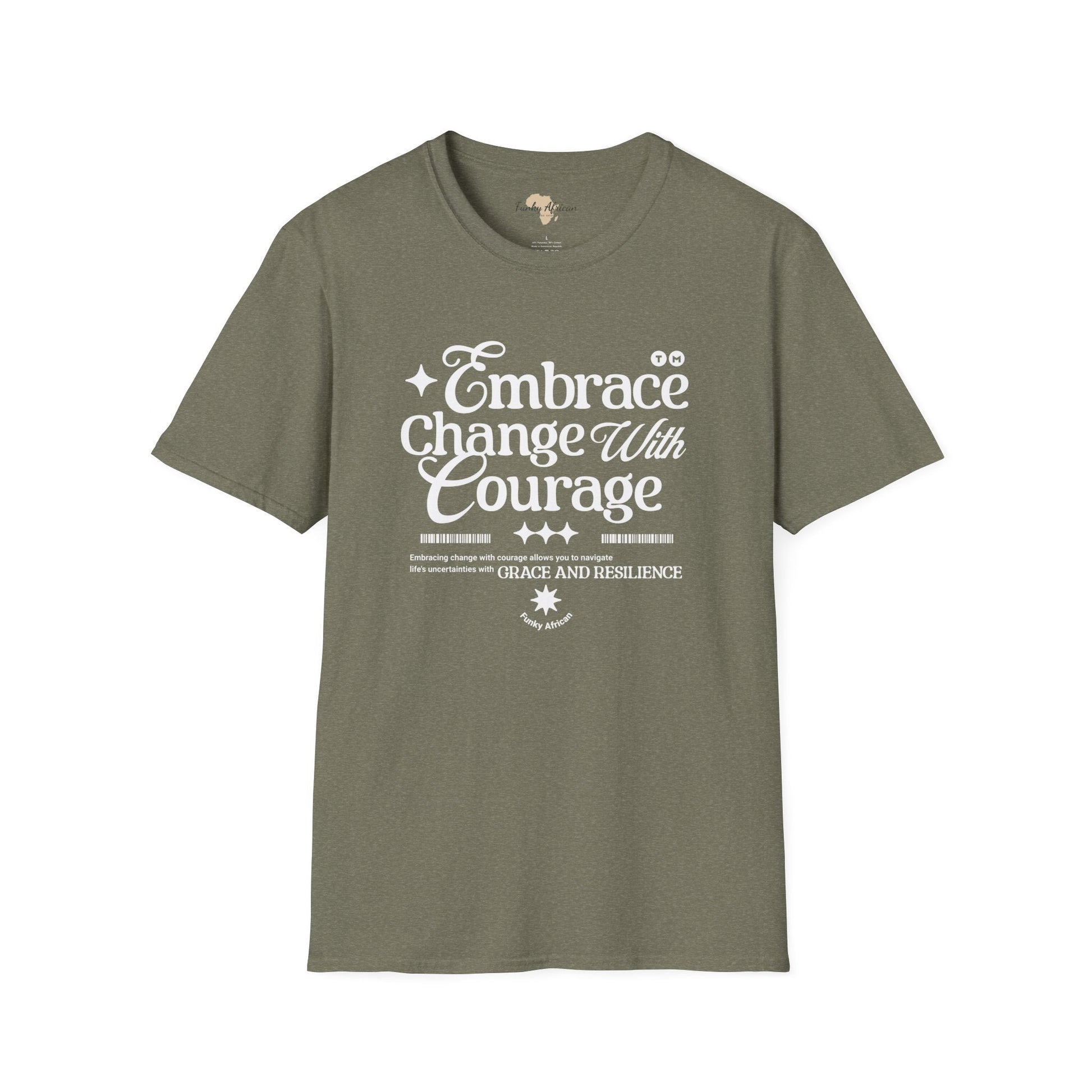 Embrace change unisex softstyle tee Funky African