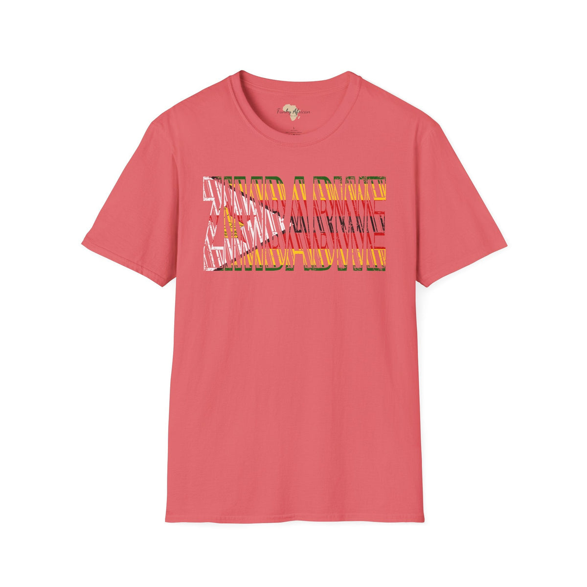 Zimbabwe text unisex softstyle tee Funky African