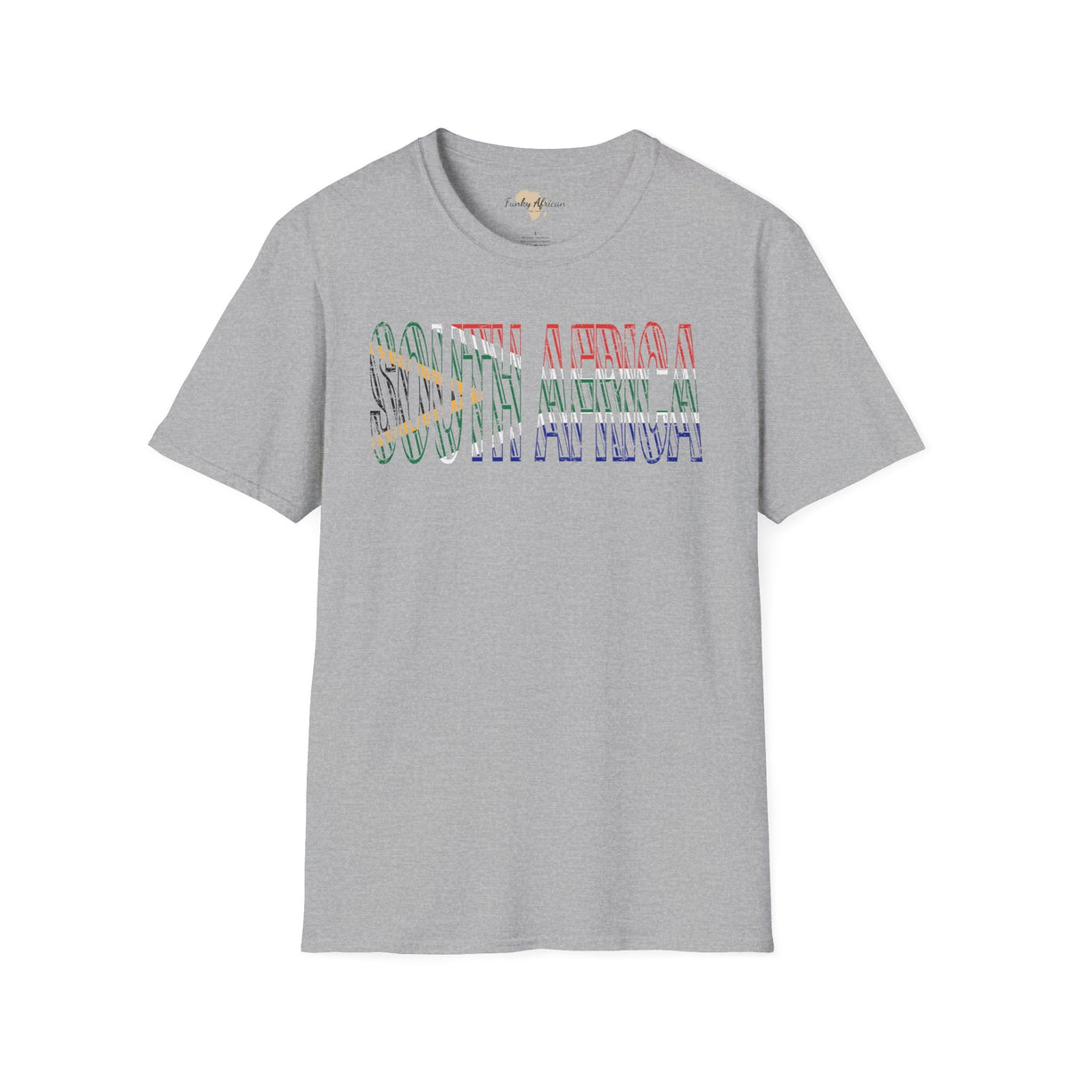 South African text unisex softstyle tee Funky African