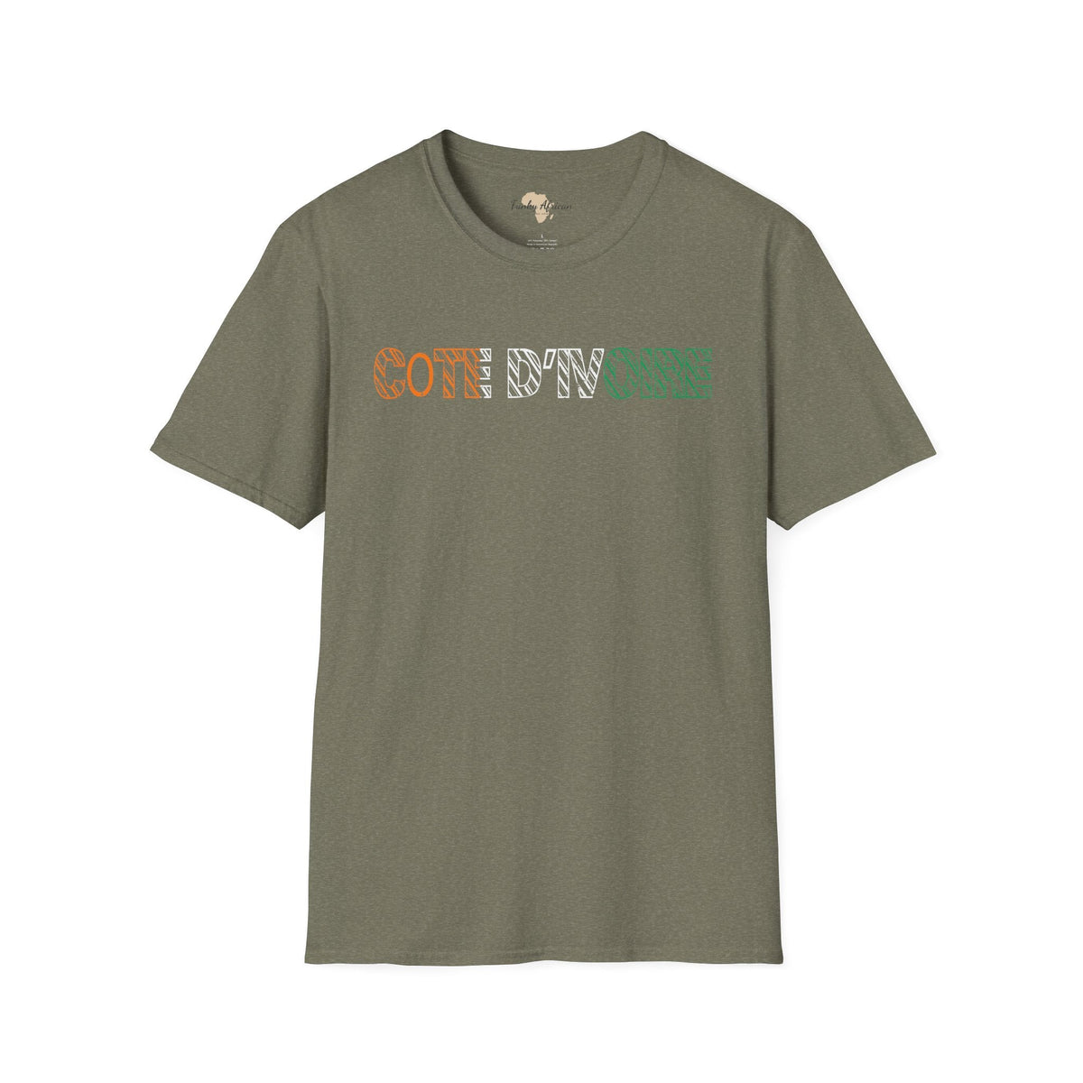 Côte d'Ivoire text unisex softstyle tee Funky African