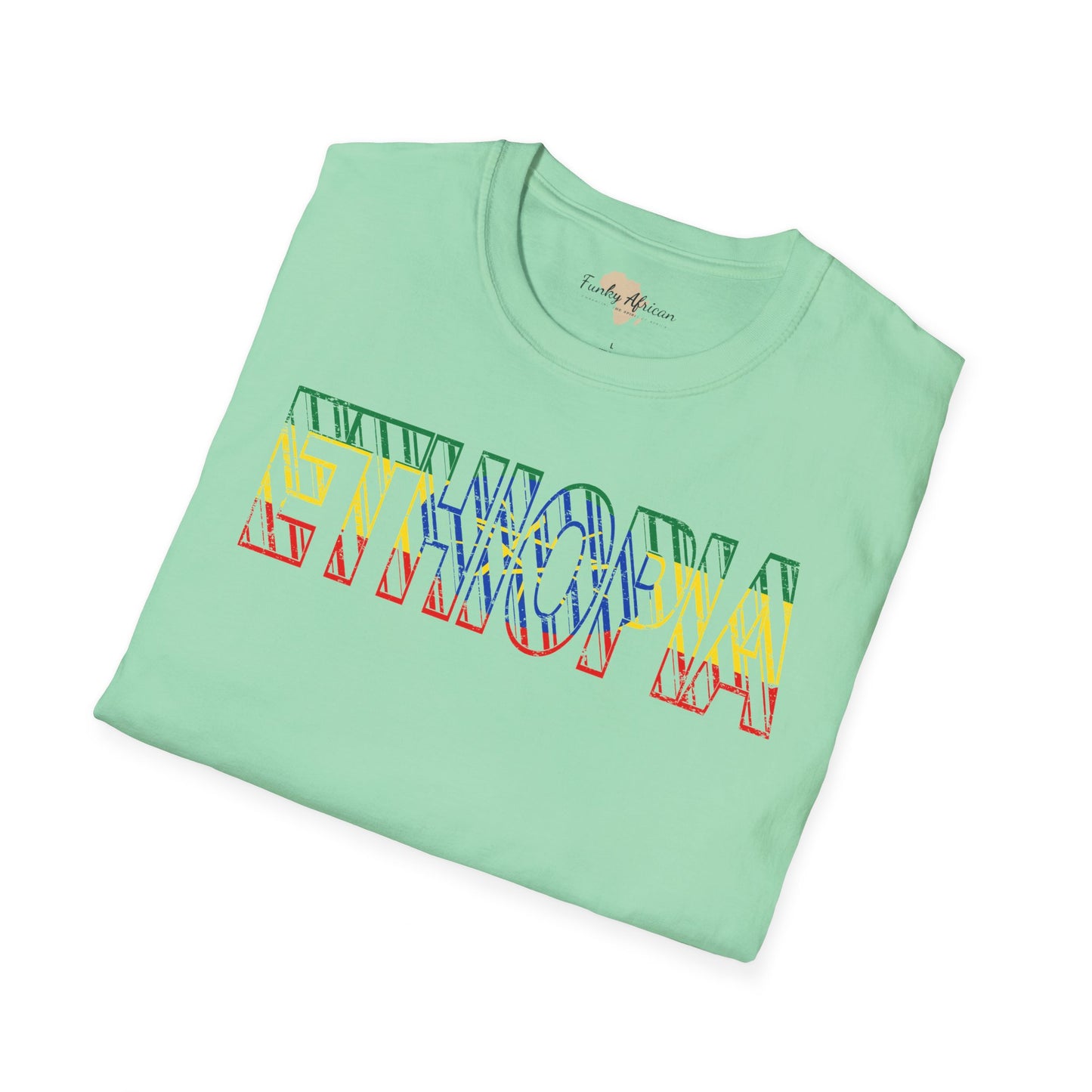 Ethiopia text unisex softstyle tee