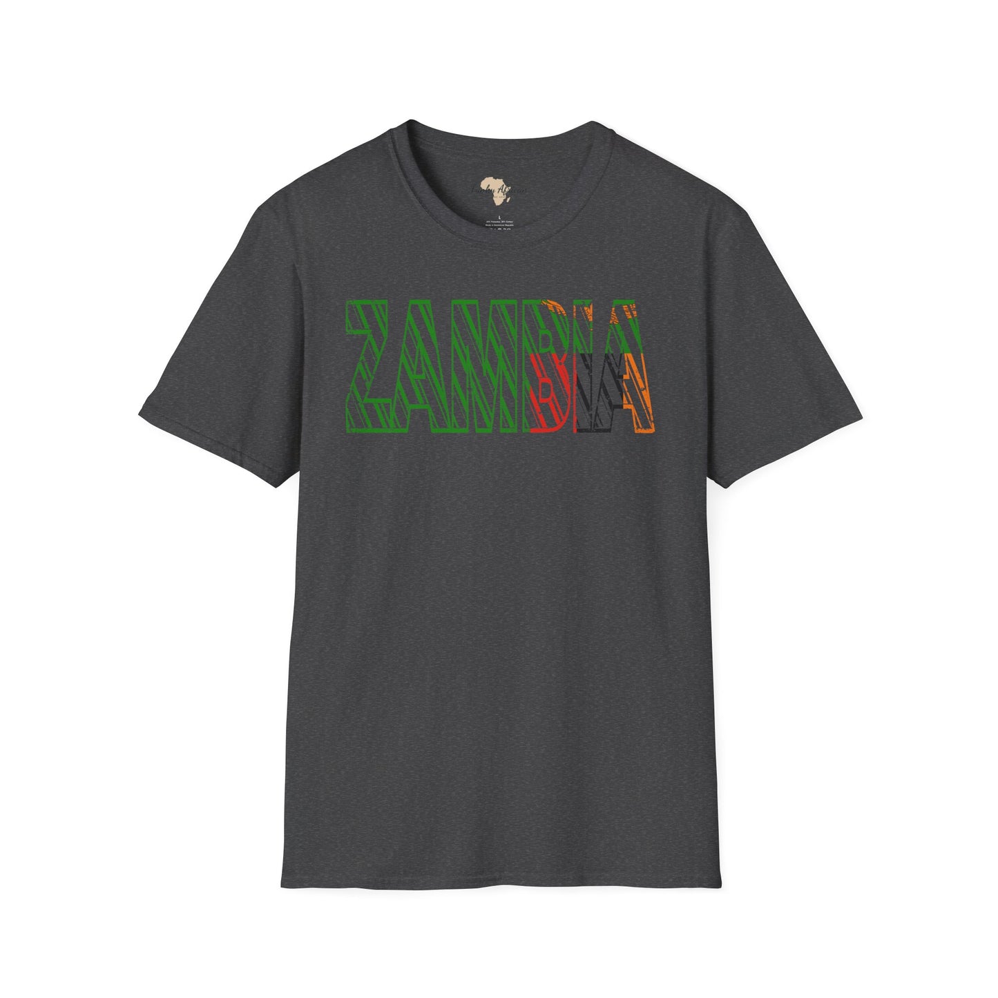 Zambia text unisex softstyle tee