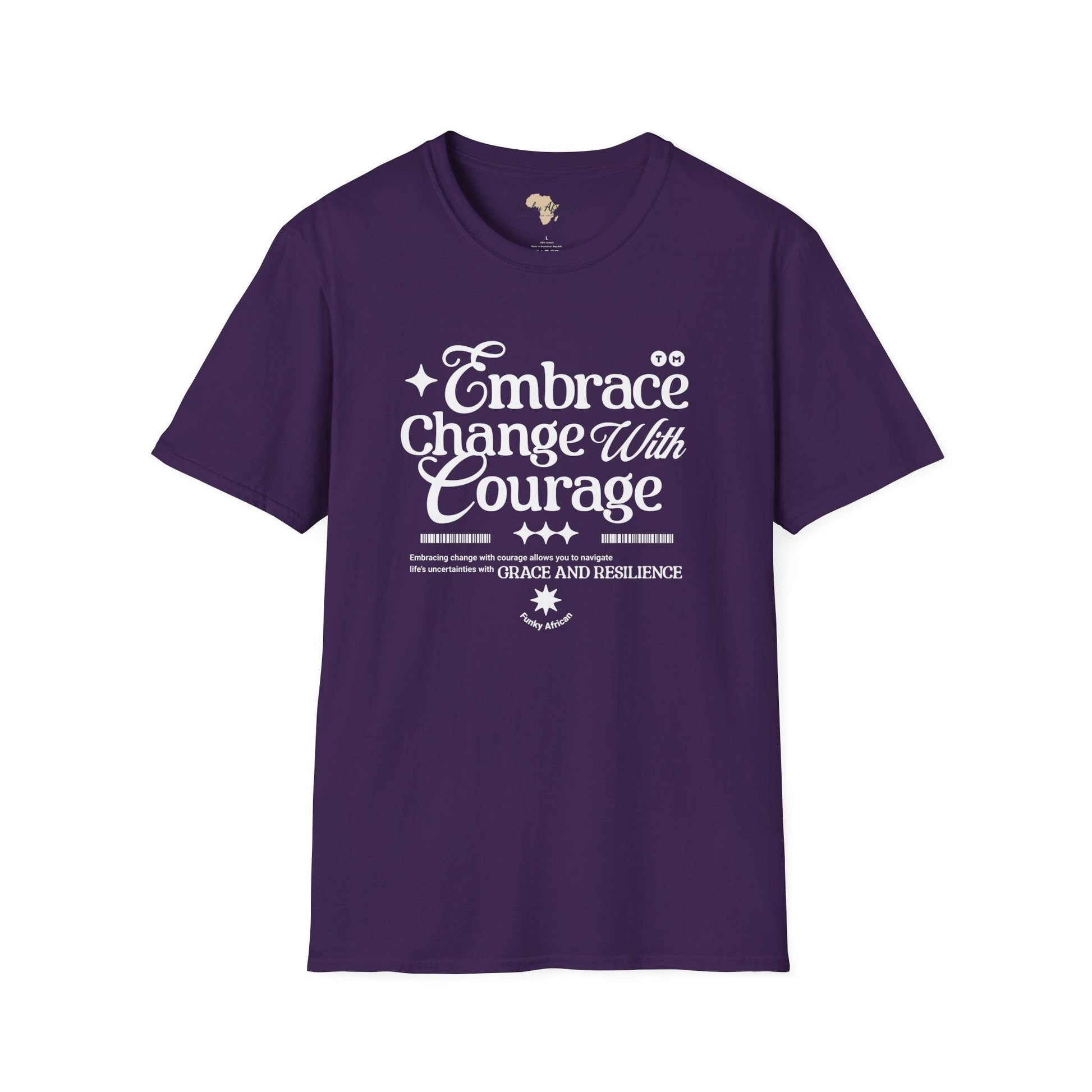 Embrace change unisex softstyle tee Funky African