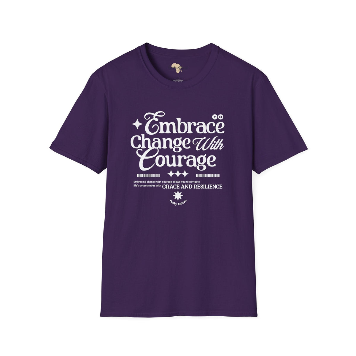 Embrace change unisex softstyle tee Funky African