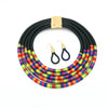 African Multilayer Choker Necklaces Earrings Jewelry Sets Funky African
