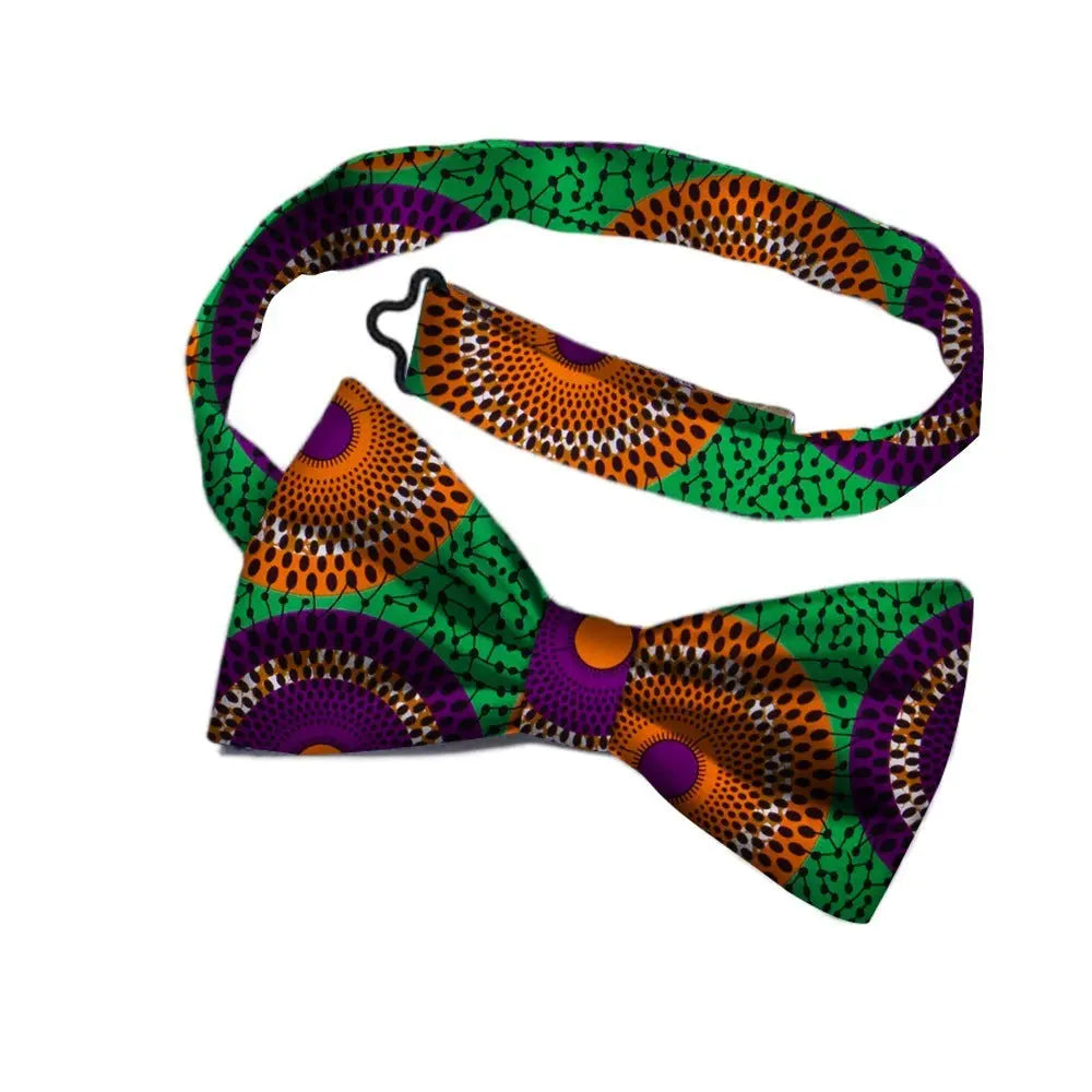 Men's Bohemian African Cotton Print Adjustable Bow Tie Funky African