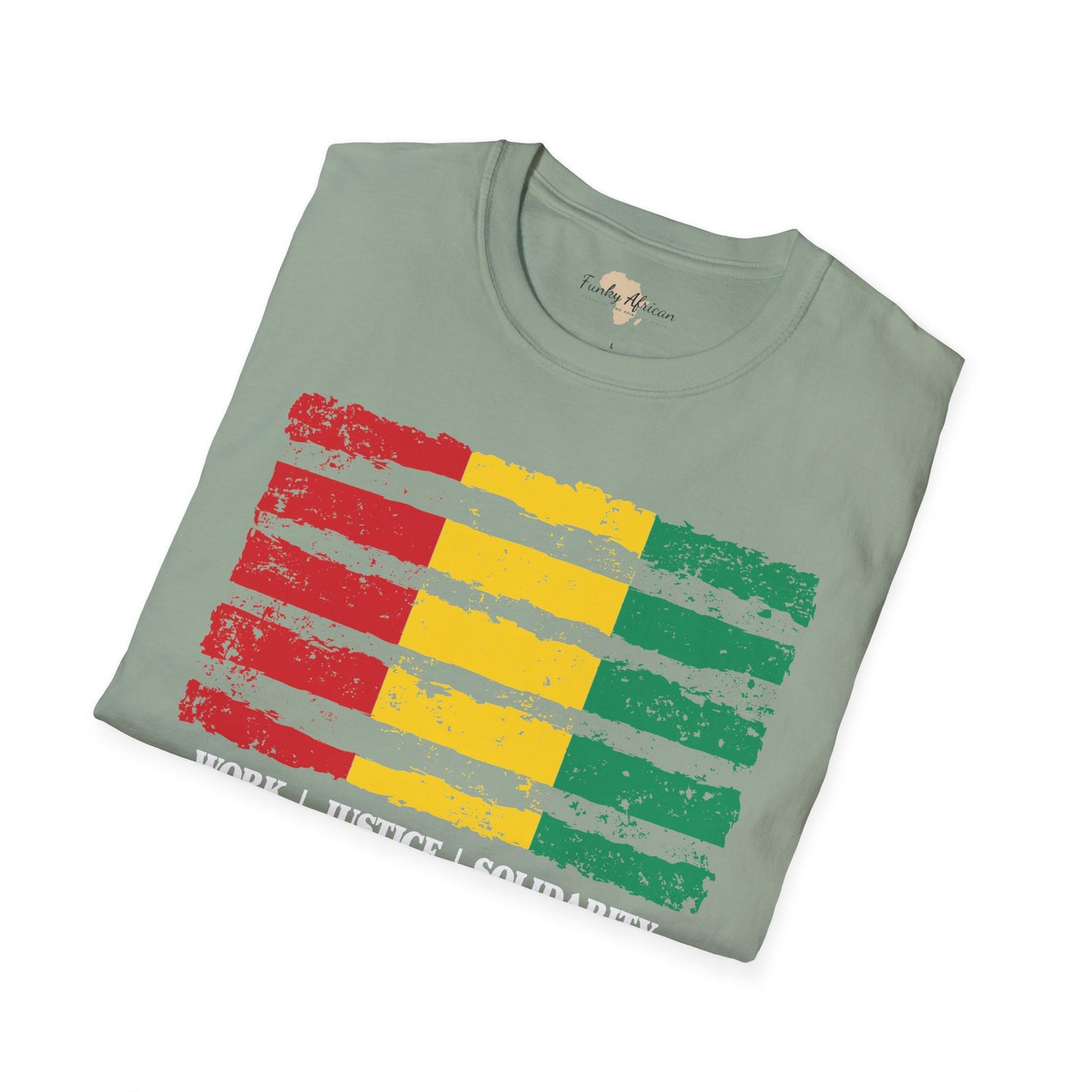 Guinean strip unisex softstyle tee