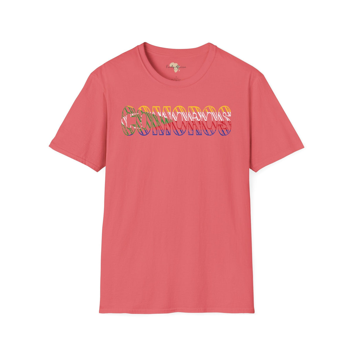 Comoros text unisex softstyle tee Funky African
