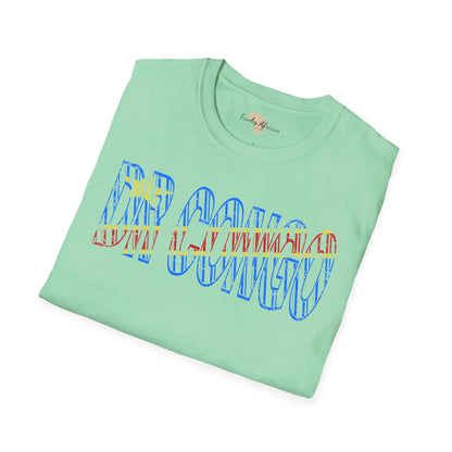 DR Congo text unisex softstyle tee