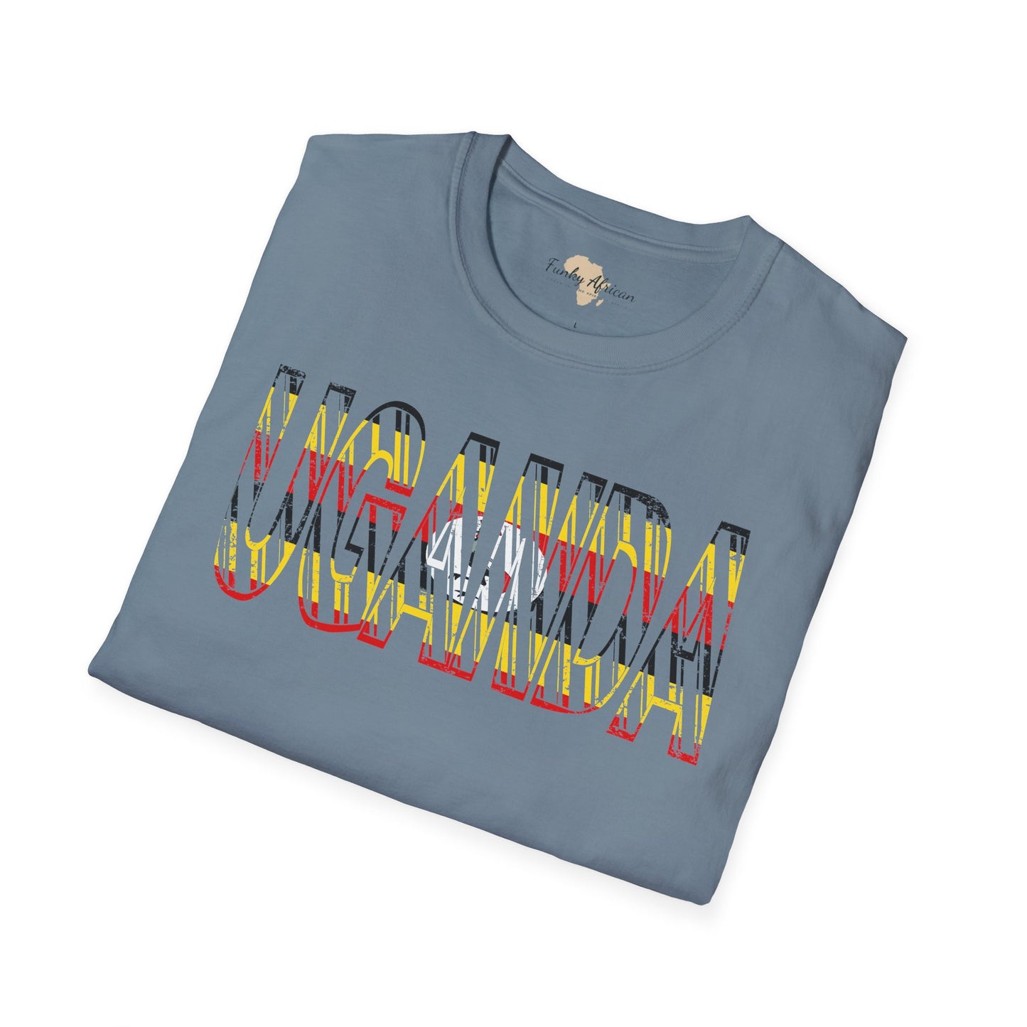 Uganda text unisex softstyle tee