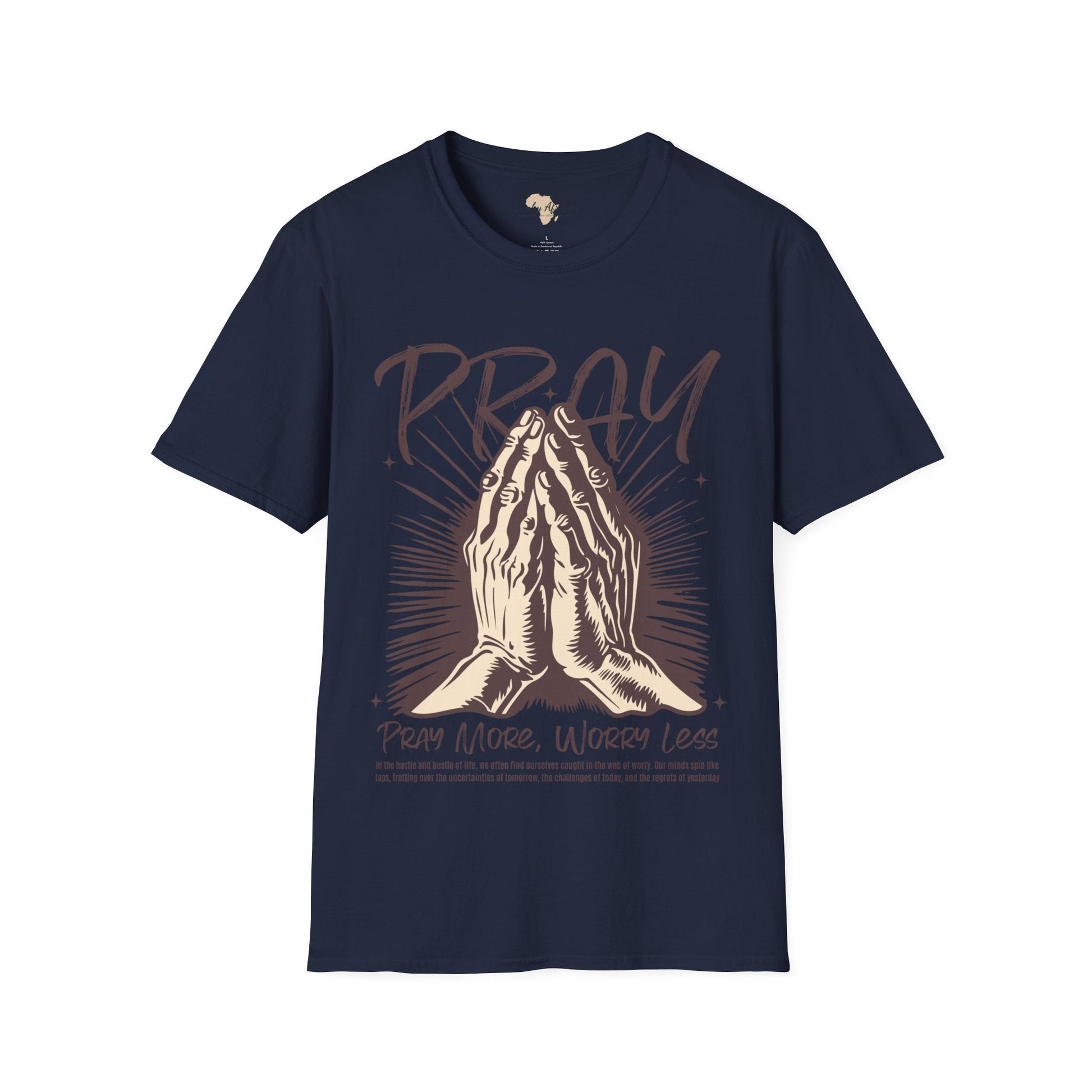 Pray more worry less unisex tee Funky African