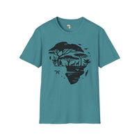 African map graffiti unisex softstyle tee Funky African