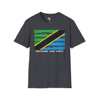 Tanzania strip unisex softstyle tee Funky African