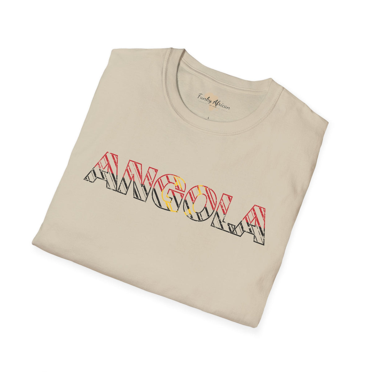 Angola text unisex softstyle tee Funky African