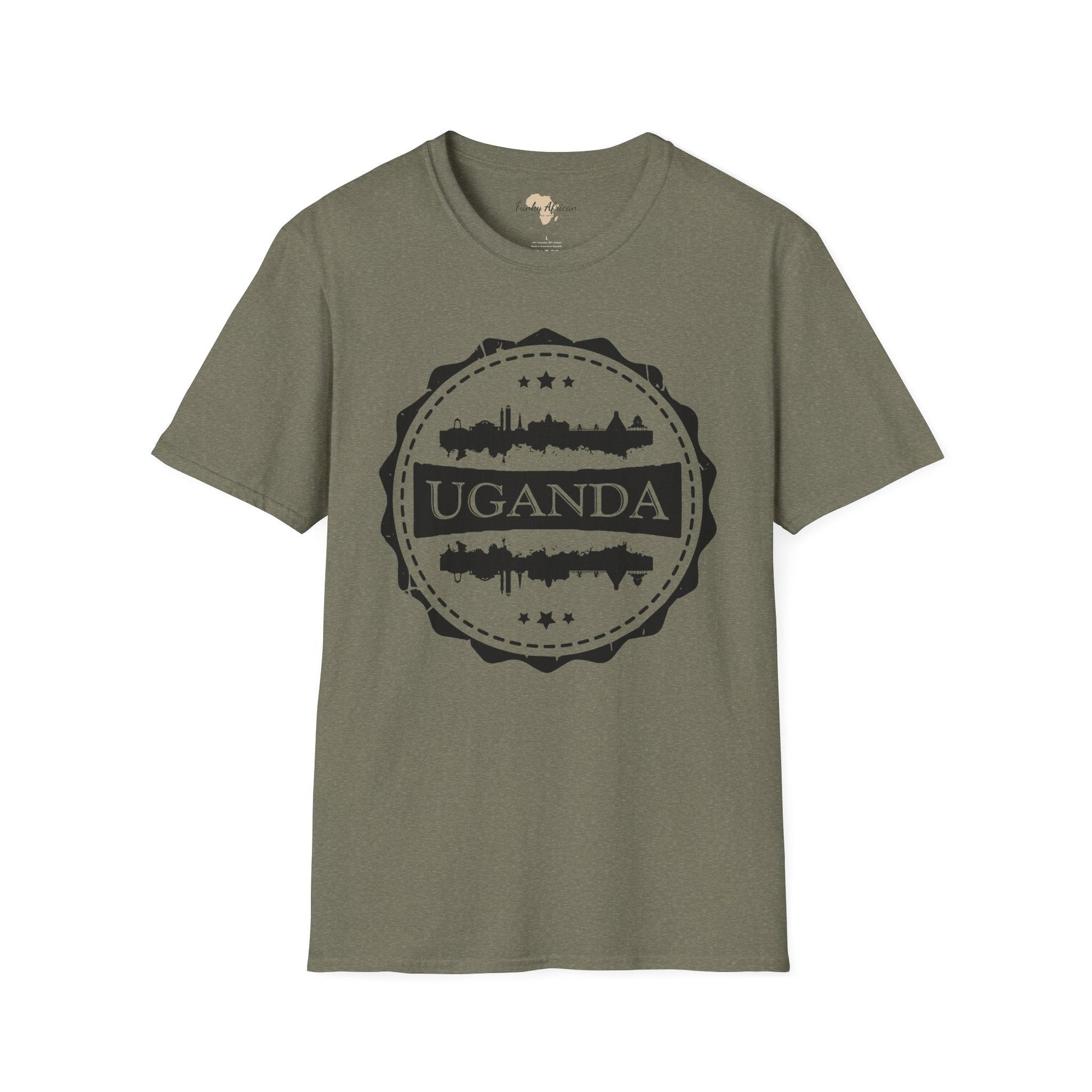 Uganda Stamp unisex tee Printify