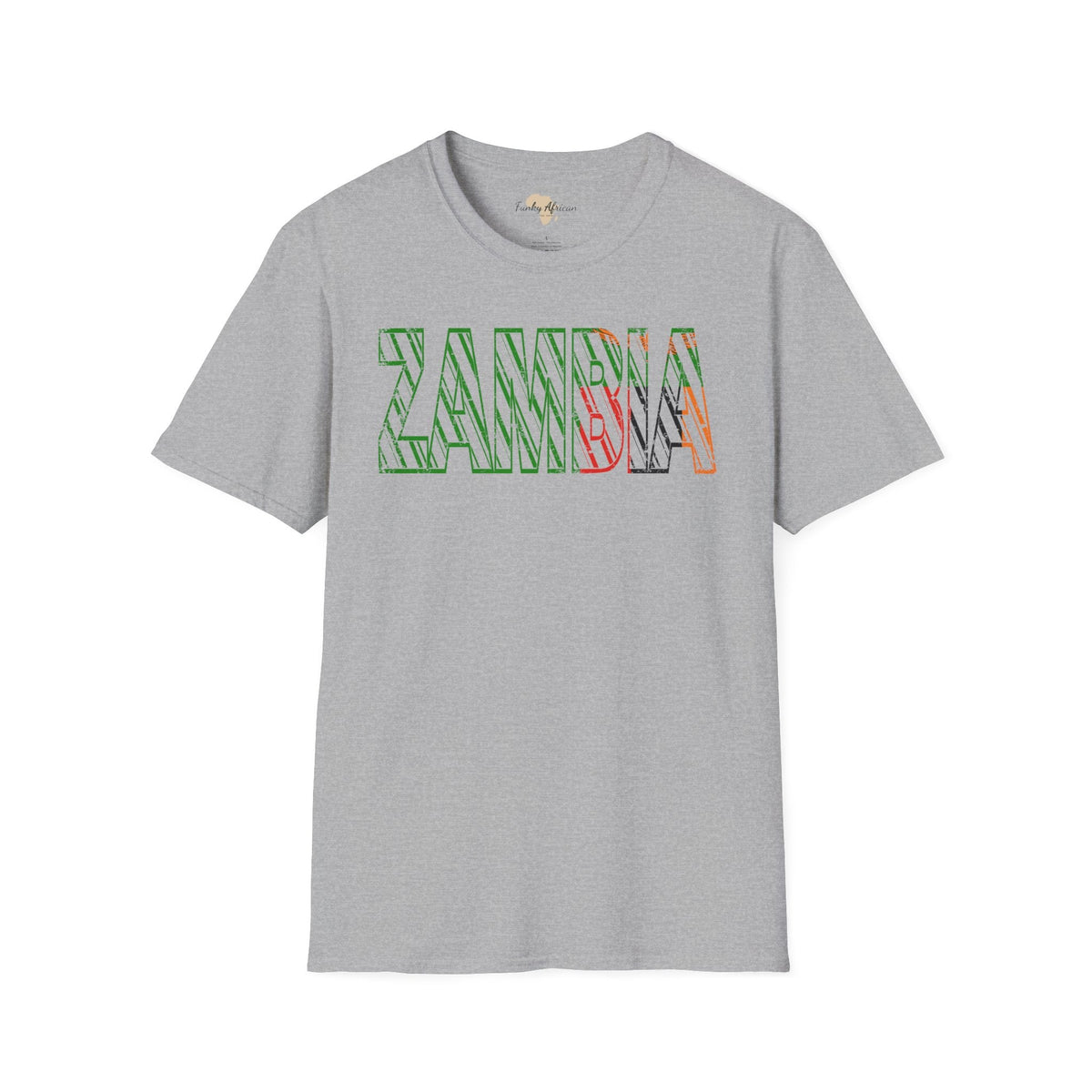 Zambia text unisex softstyle tee Funky African