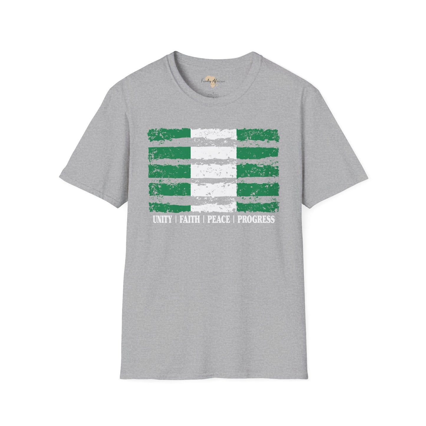 Nigeria strip unisex softstyle tee