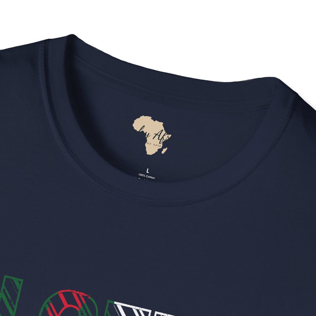 Algeria text unisex softstyle tee Funky African