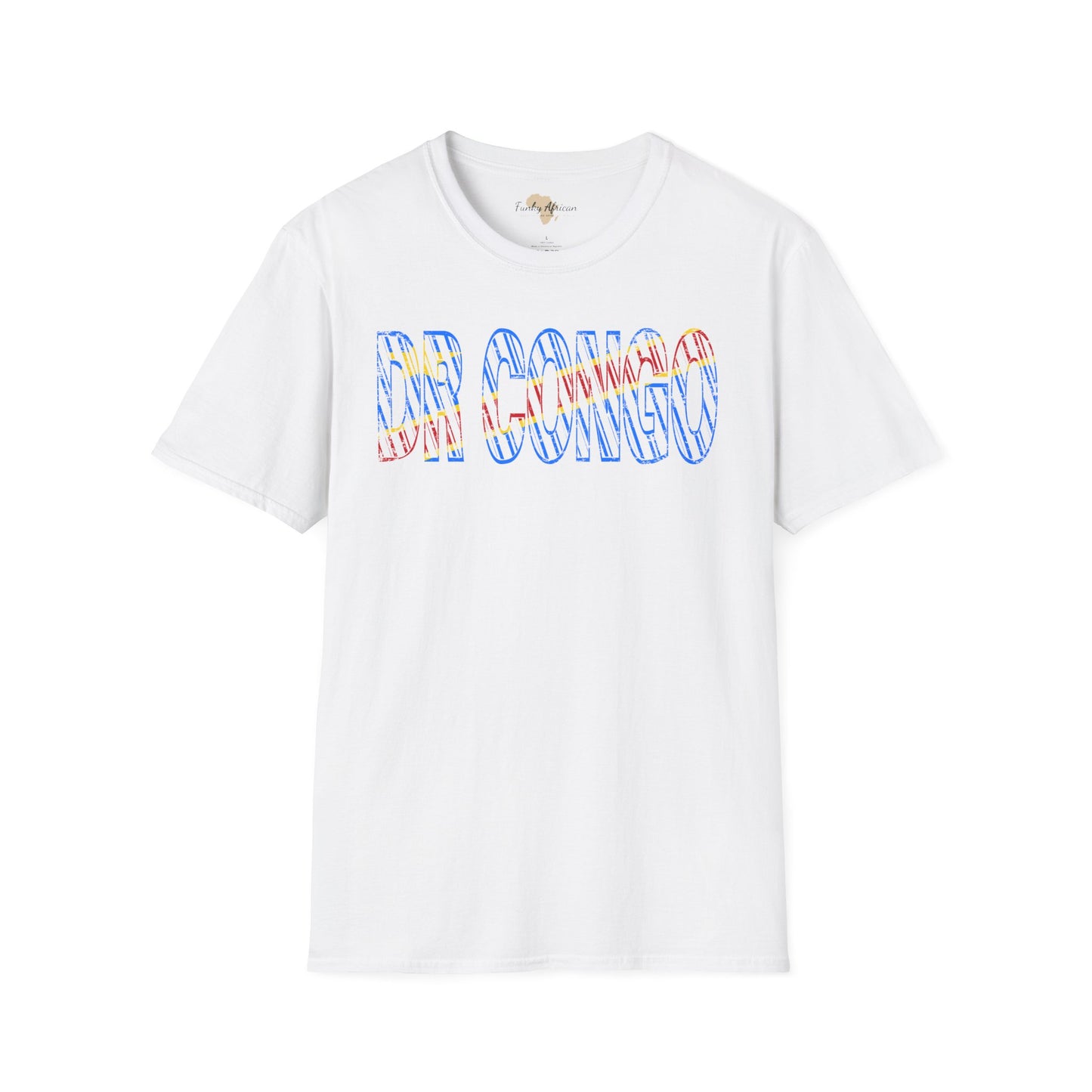 DR Congo text unisex softstyle tee