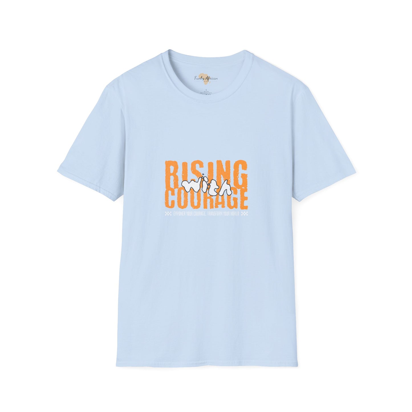 Rising with courage unisex softstyle tee